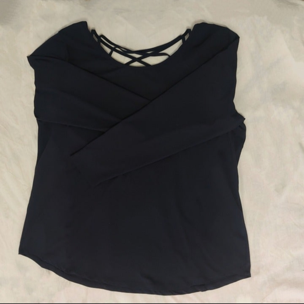 Cato Navy Blue Long Sleeve Top
